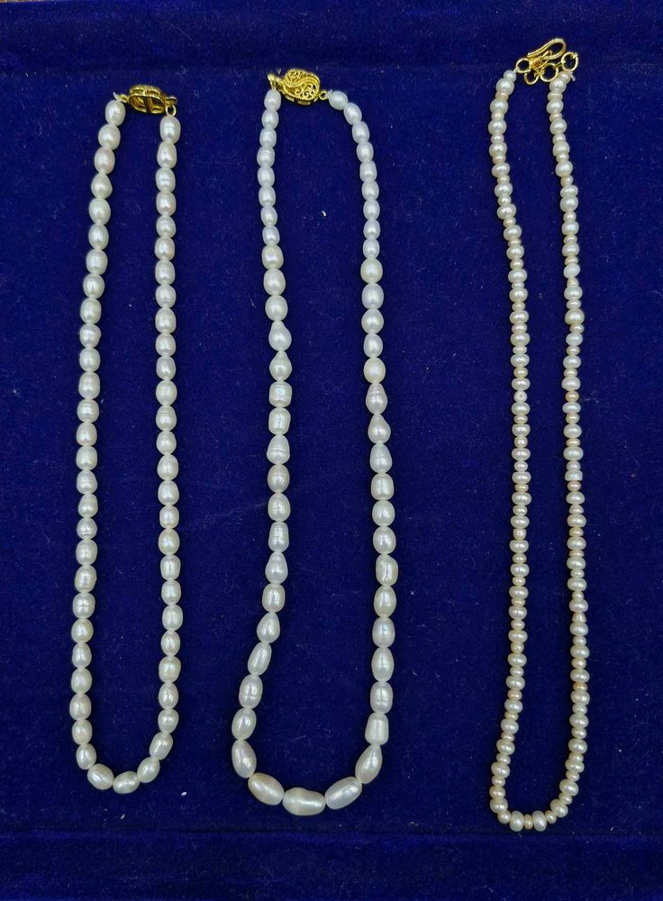Vintage Pearl Necklace Trio