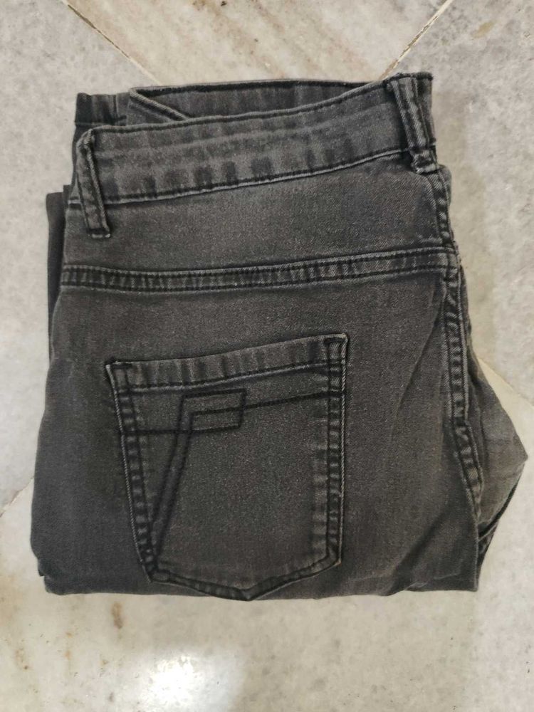 Grey Wash Denim Jeans