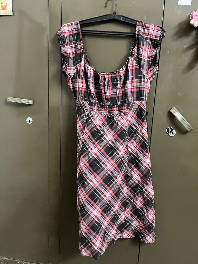 checked Mini dress