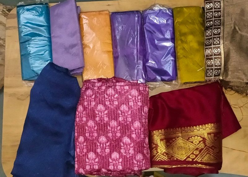 10 Blouse Piece Material  Combo