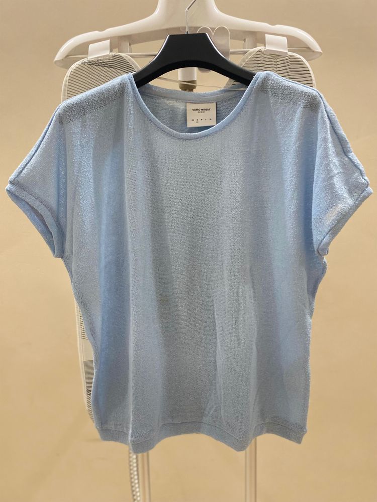 Light Blue Sparkle Knit Top
