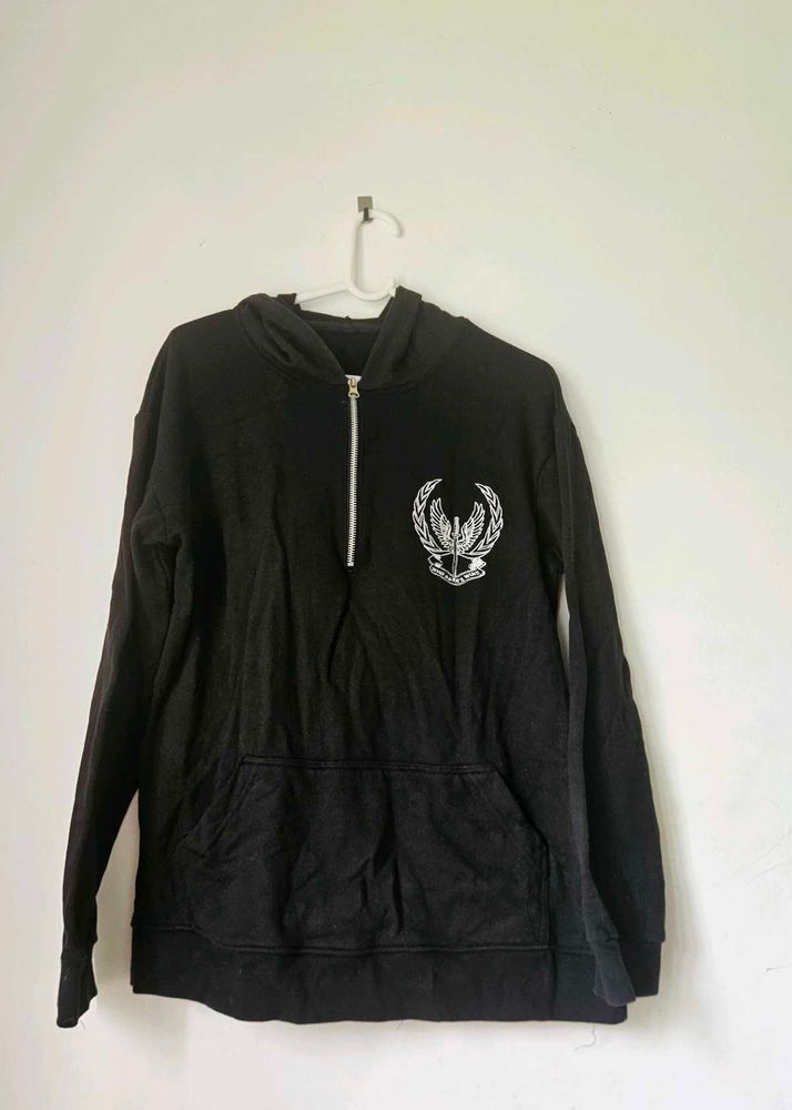 Black Zip-Up Hoodie