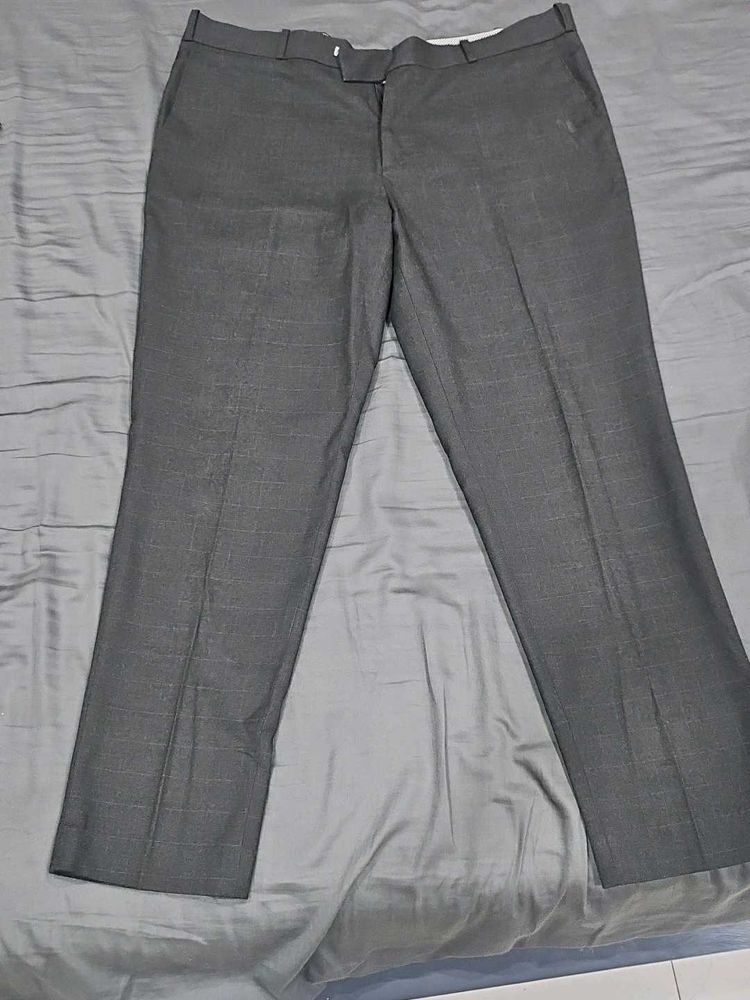 Classic Grey Textured Trousers