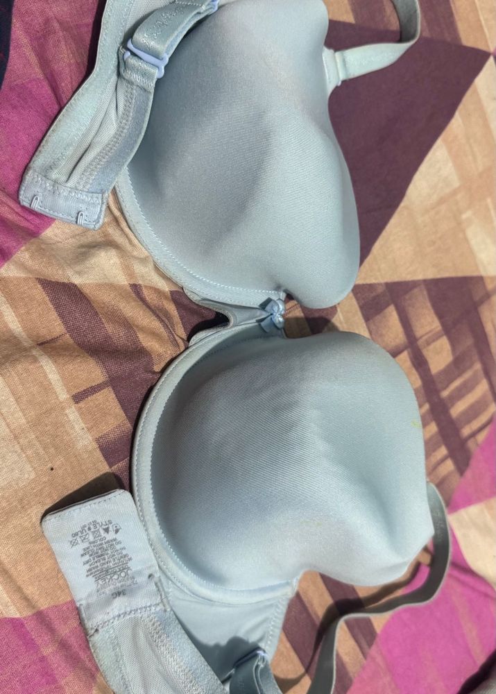 Light Blue And Peach Bra