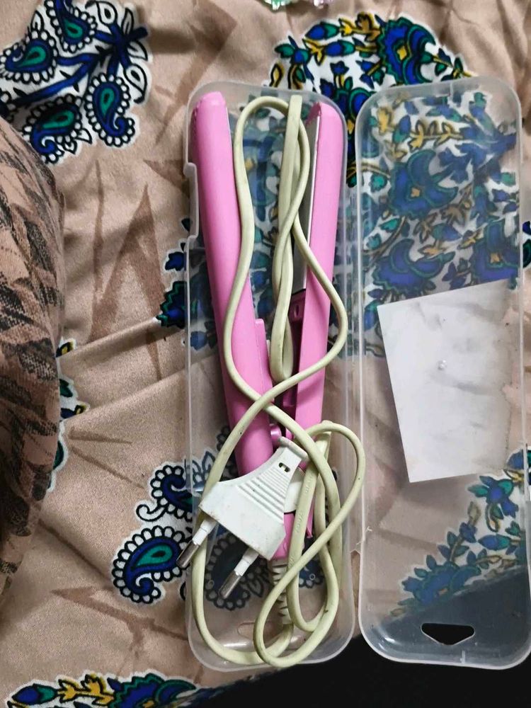 Pink Hair Straightener with Case