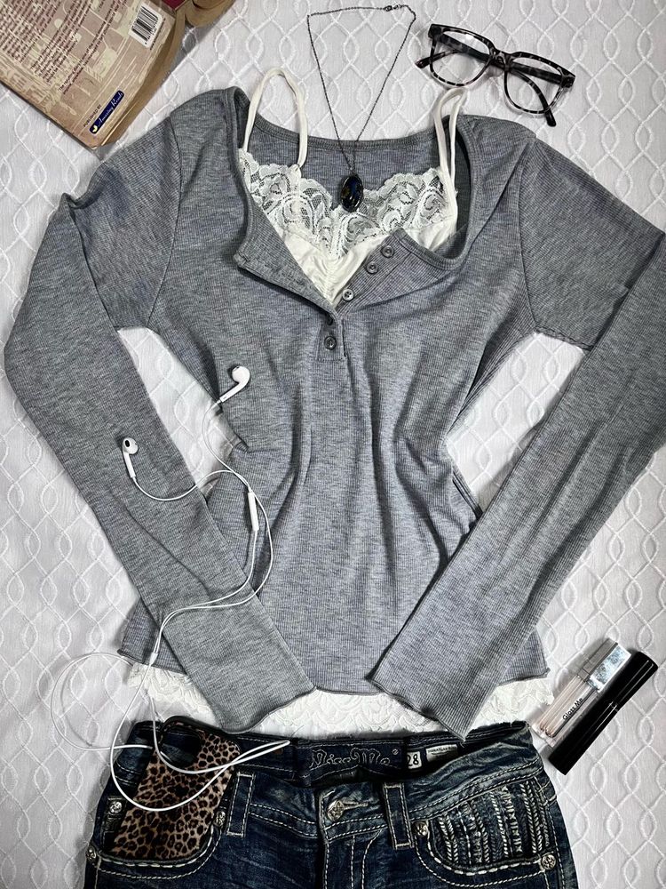 Elena Inspired Henley Top 🗝️- NEW