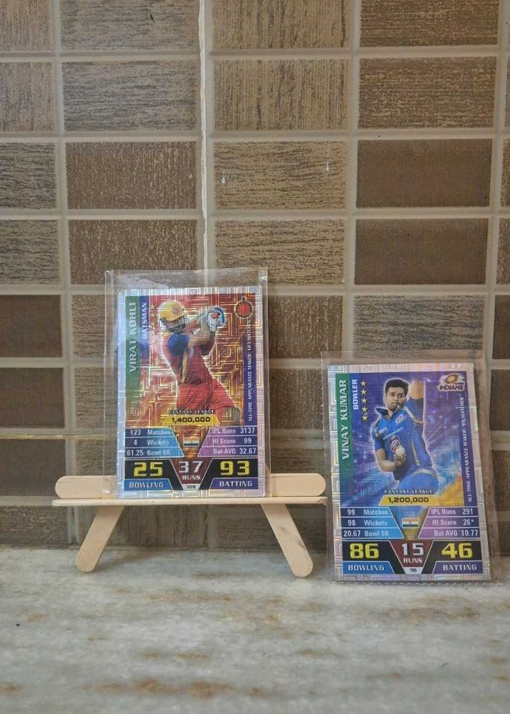 Virat Kohli silver cricket attax card from 2016