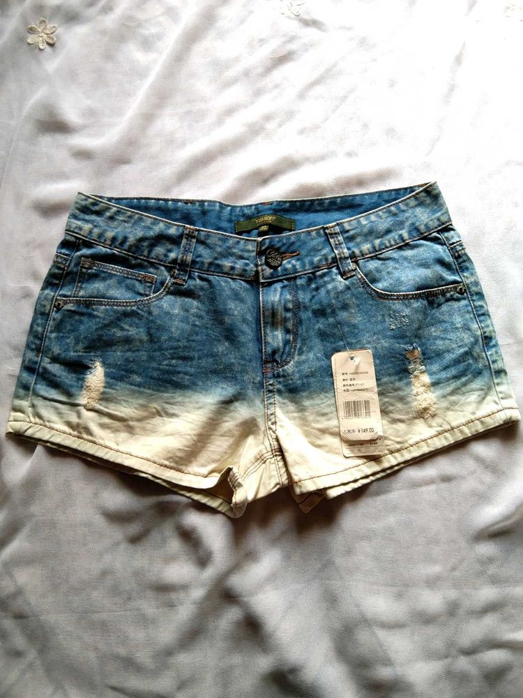 Cute White And Blue Shorts