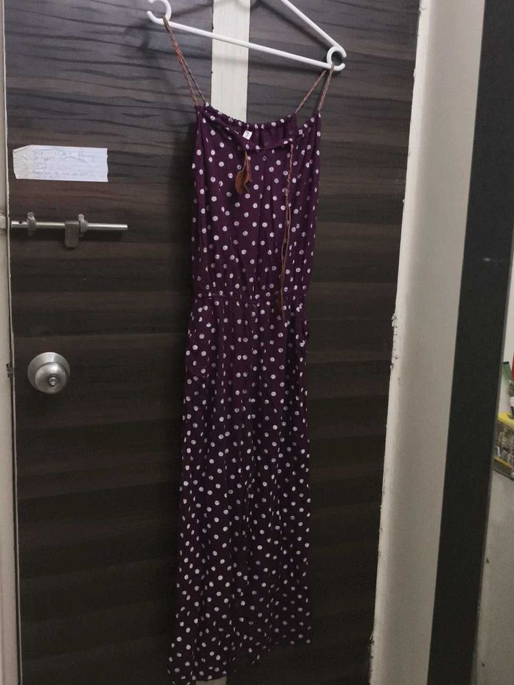 Cute Polka Dot Maxi Dress