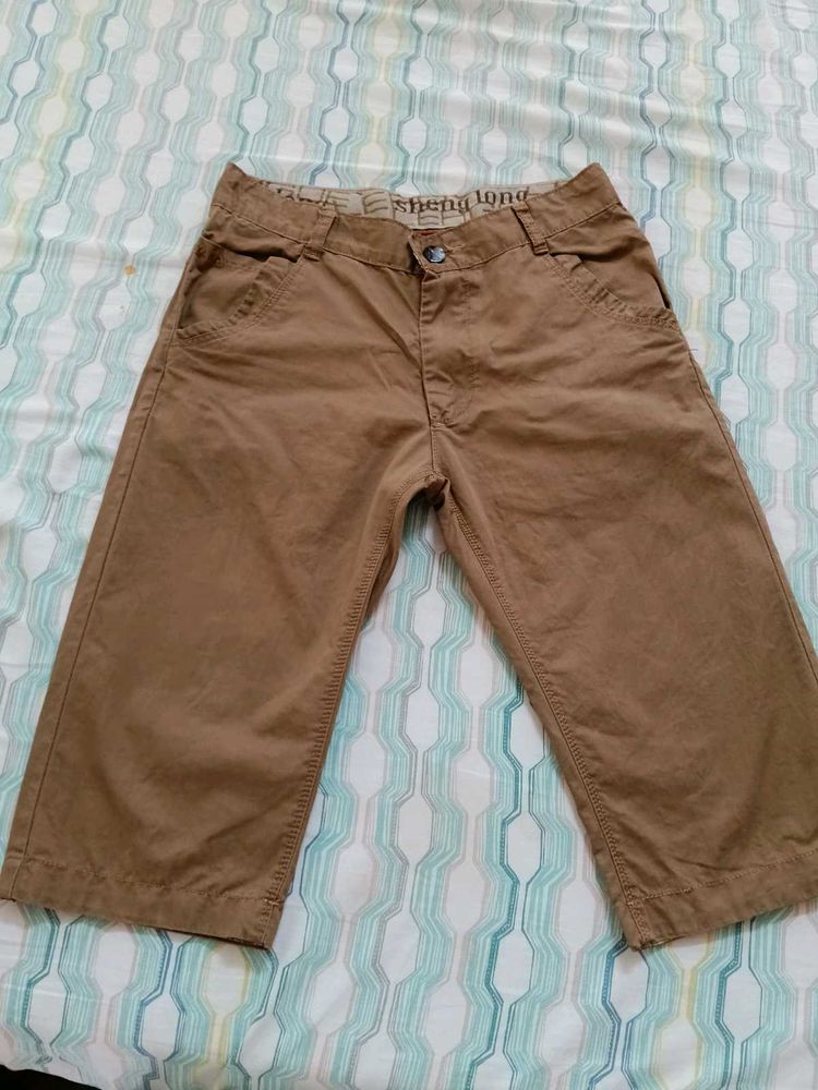 Stylish Brown Capri Pants