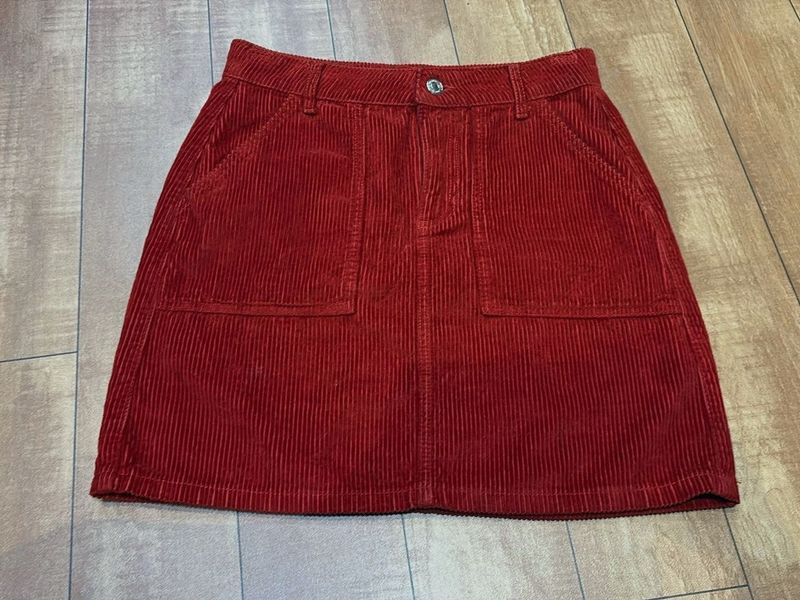 Corduroy A-line Mini Skirt
