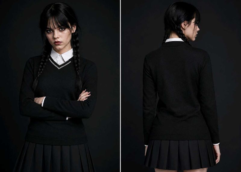 V-neck collar Sweate