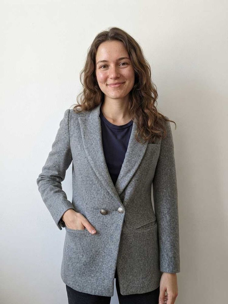 Imported Small Classic Grey Double-Breasted Blazer