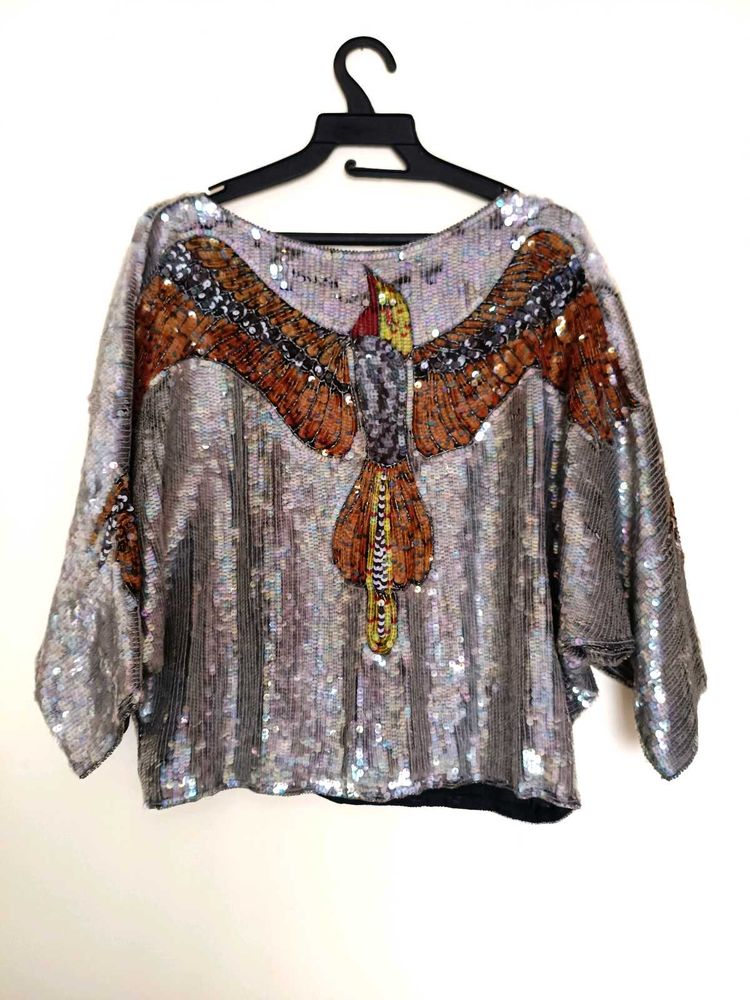 Sparkling Sequin Bird top