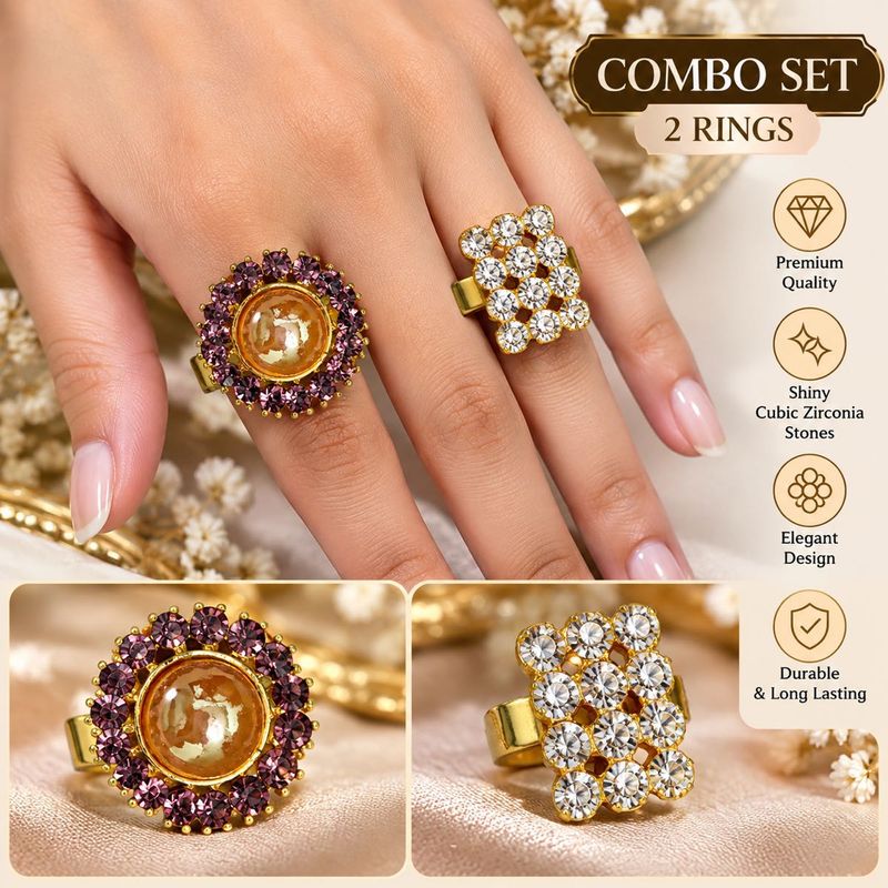 Stunning Combo Set of 2 Rings