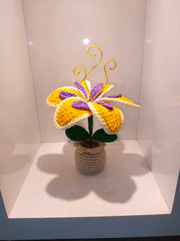 Crochet Tangled Potted Flower ✨