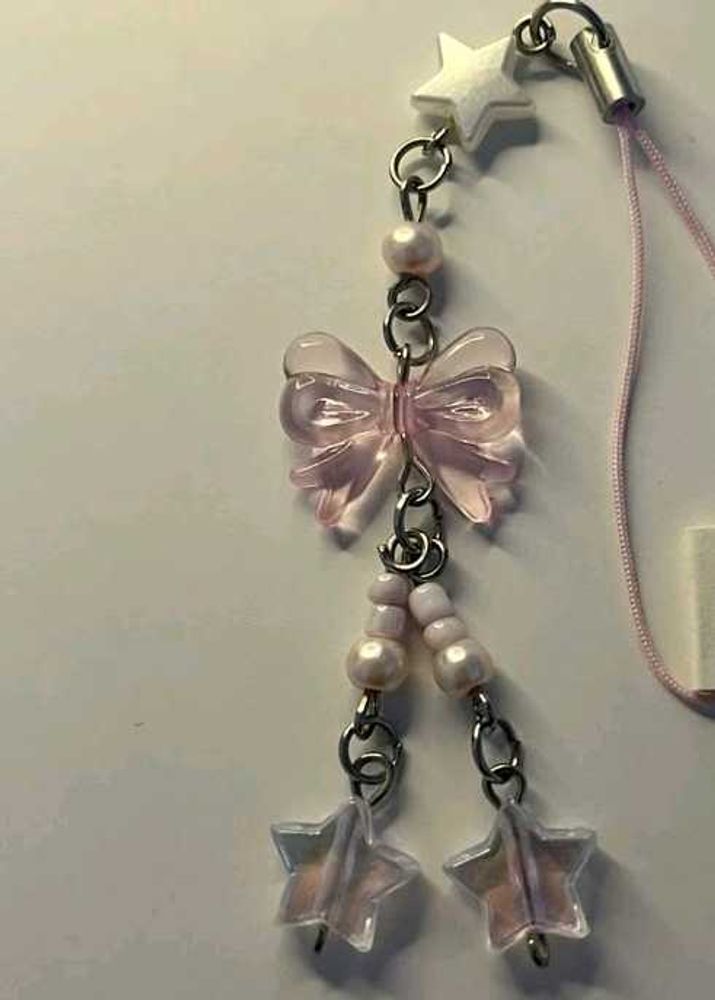 Cute Star Bow Phone Charm