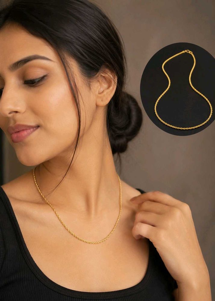 Classic Gold Rope Chain Necklace