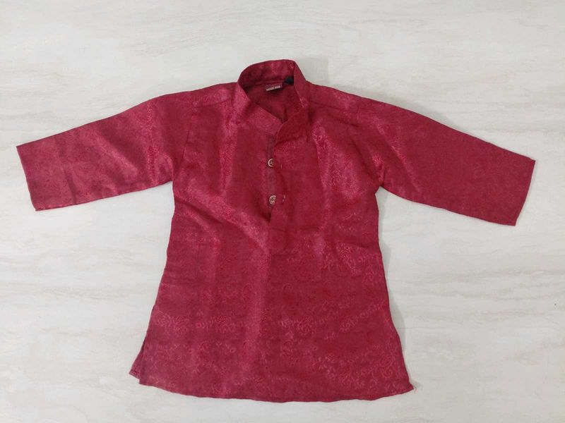 Boy's ethnic Maroon Kurta