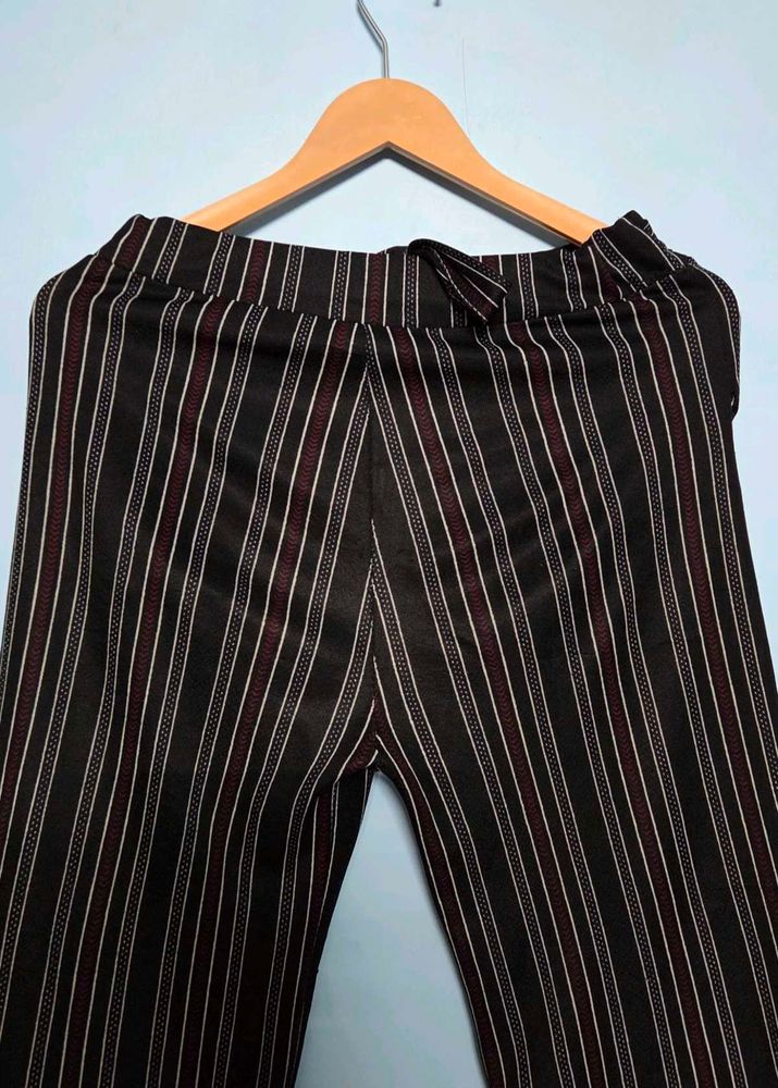 Striped Wide Leg Trousers