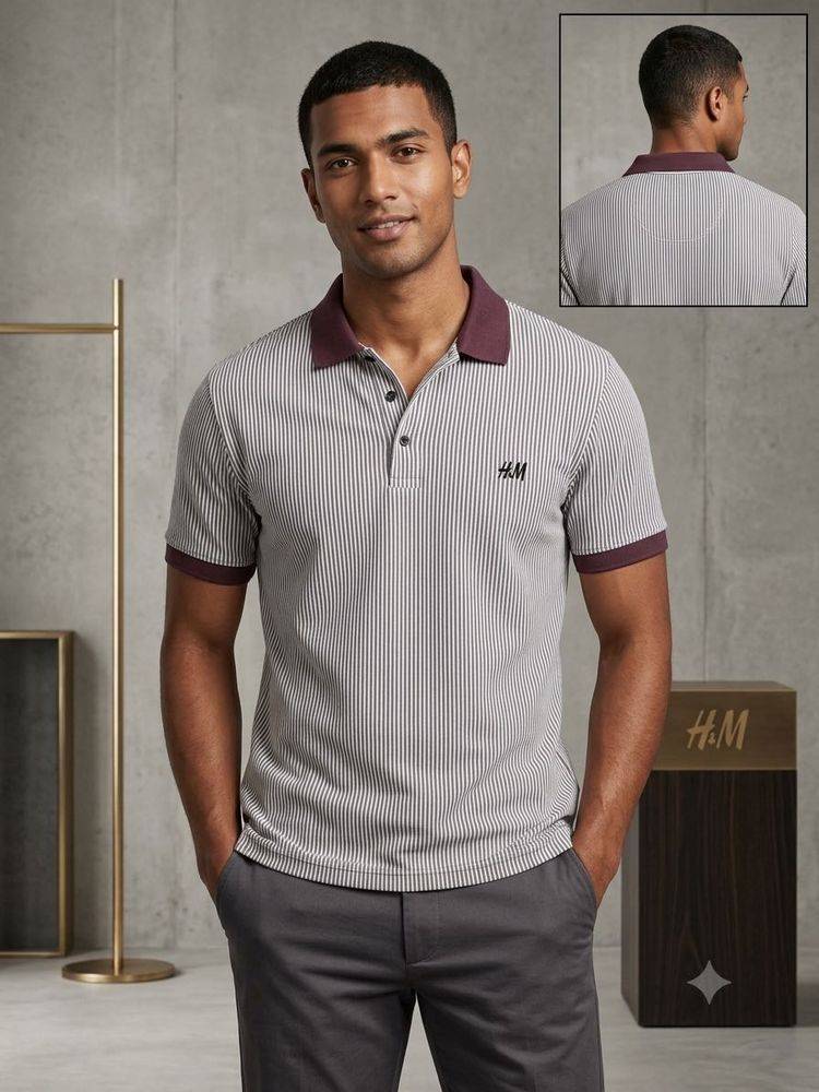 Men's Striped Polo Shirt