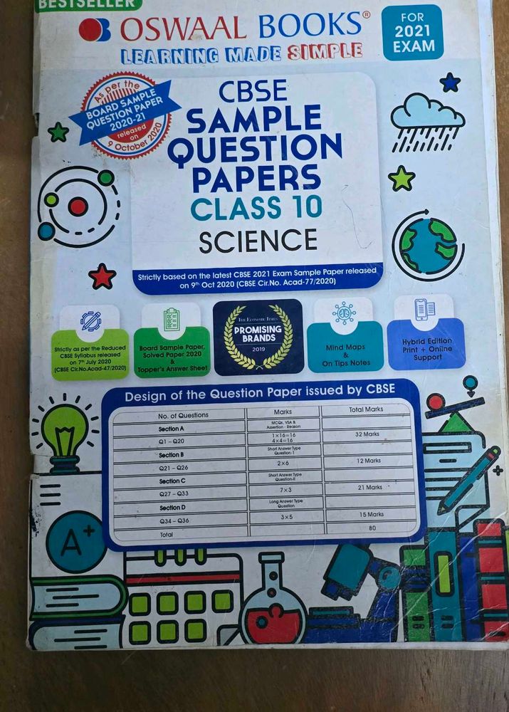 CBSE Class 10 Science Sample Papers for 2021 Exam