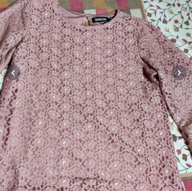 💥SALE🤩SASSAFRAS Lace Top