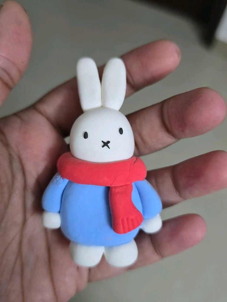 Cute Miffy Bunny Toy with Scarf - Fridge magnet 🧲