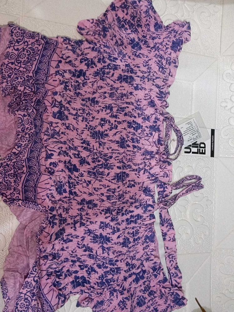 Bohemian Floral Smocked Blouse