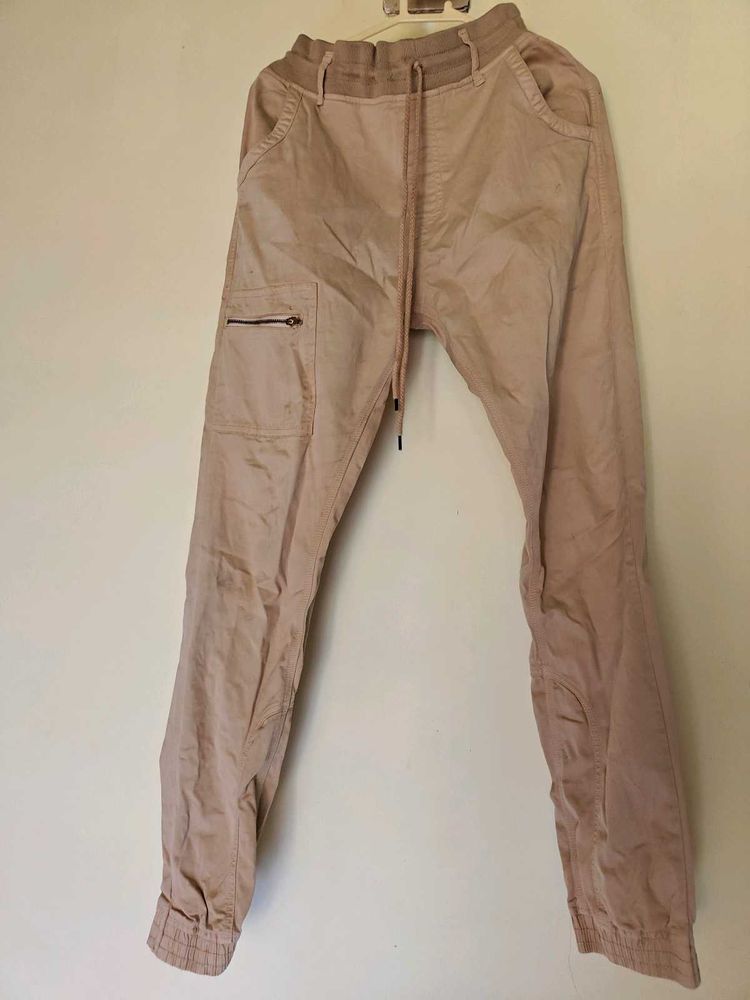 Solid Comfortable Cargo Pants