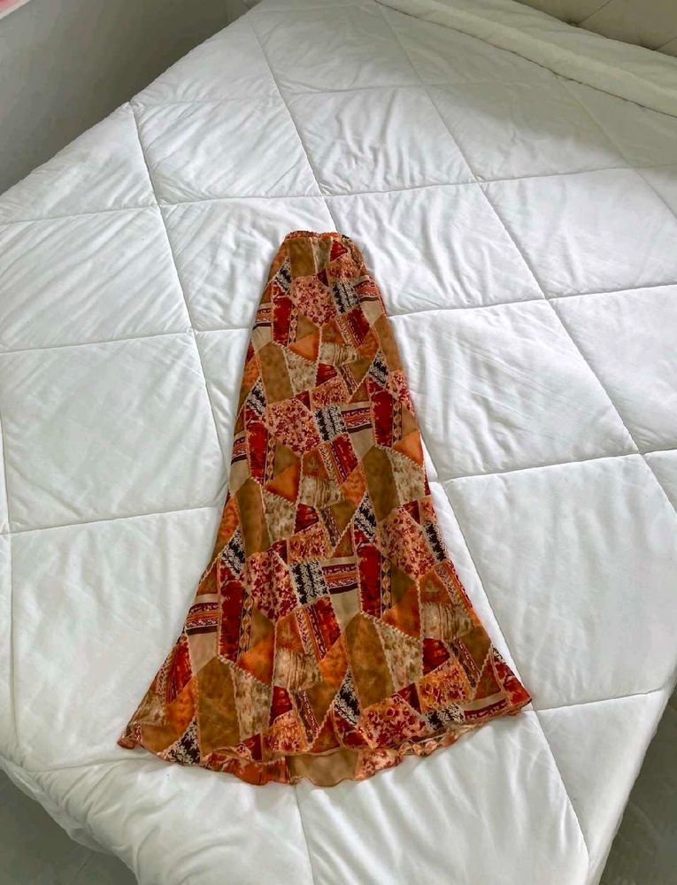 Boho Patchwork Maxi Skirt