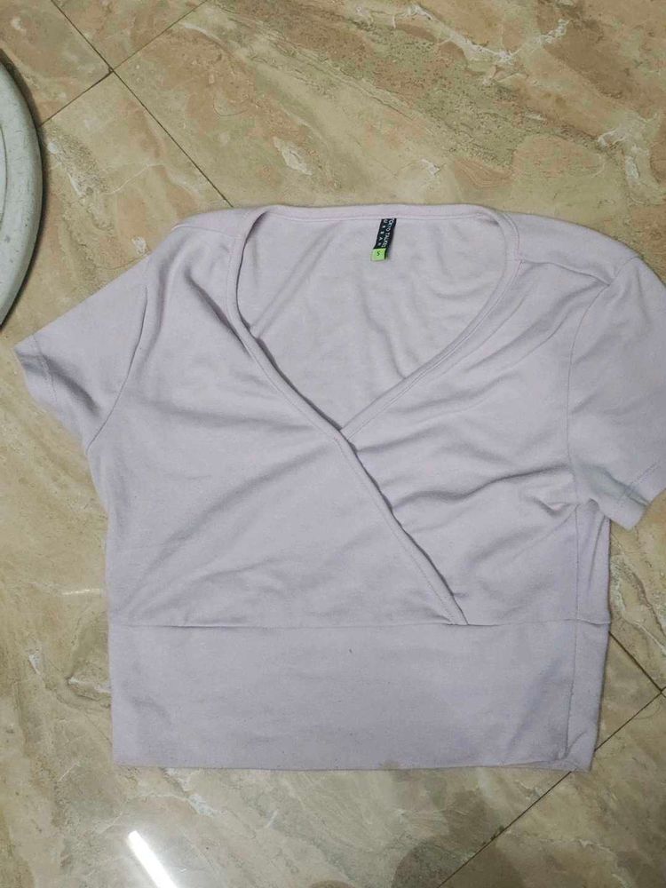 Cute Lavender Wrap Top