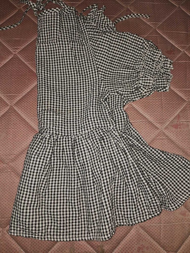 Gingham Ruffle Dress