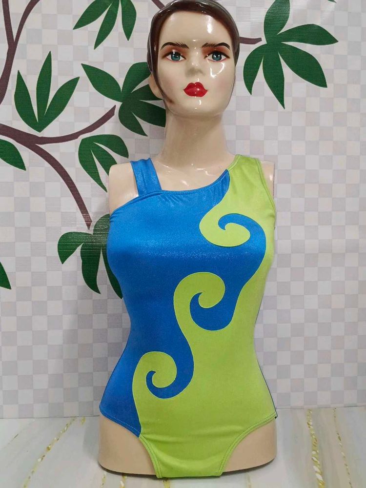 (600)Retro One-Shoulder Swimsuit