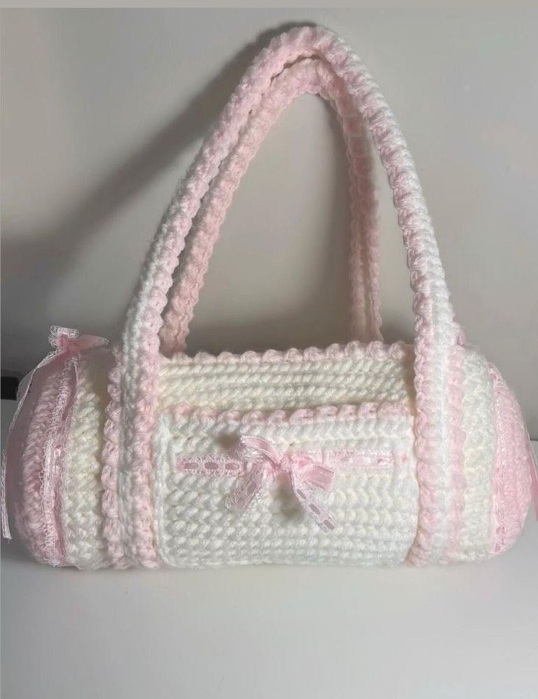 Crochet Duffle Bag🍭