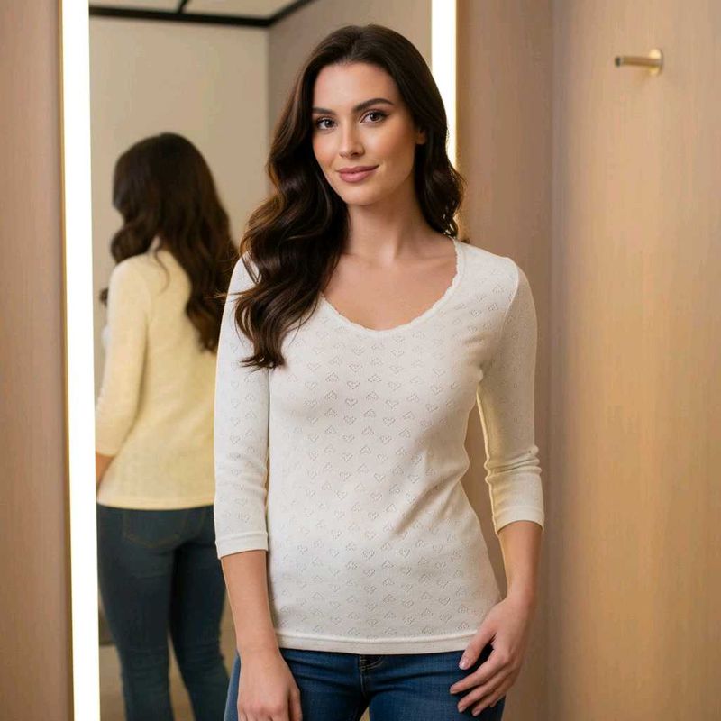 Long Sleeve Scoop Neck Top