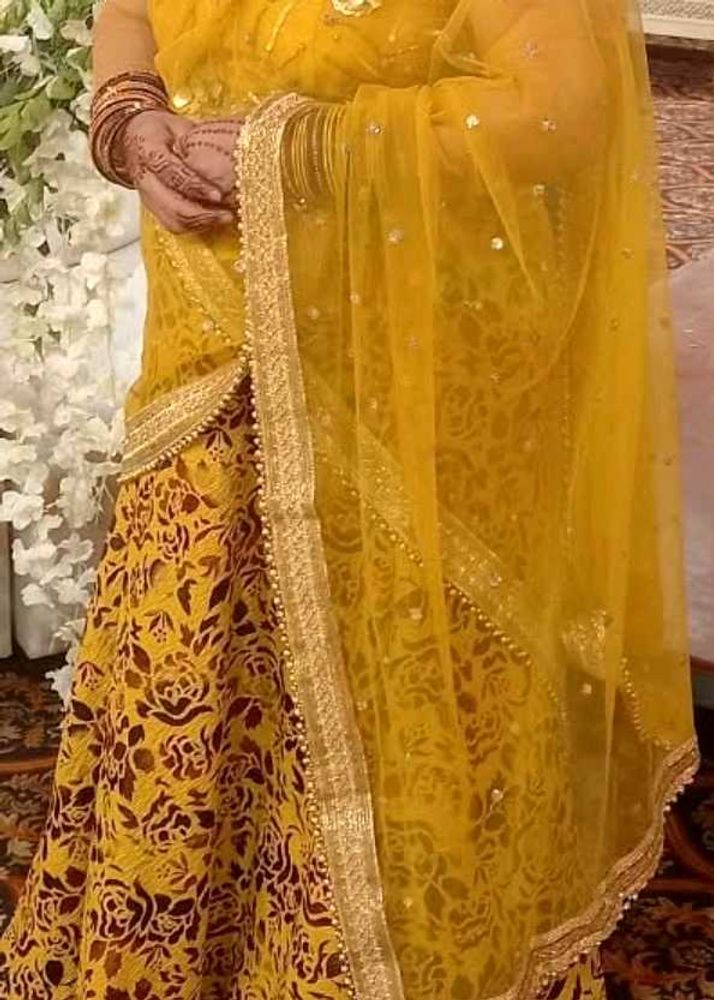 Vibrant Yellow Embroidered Lehenga Set