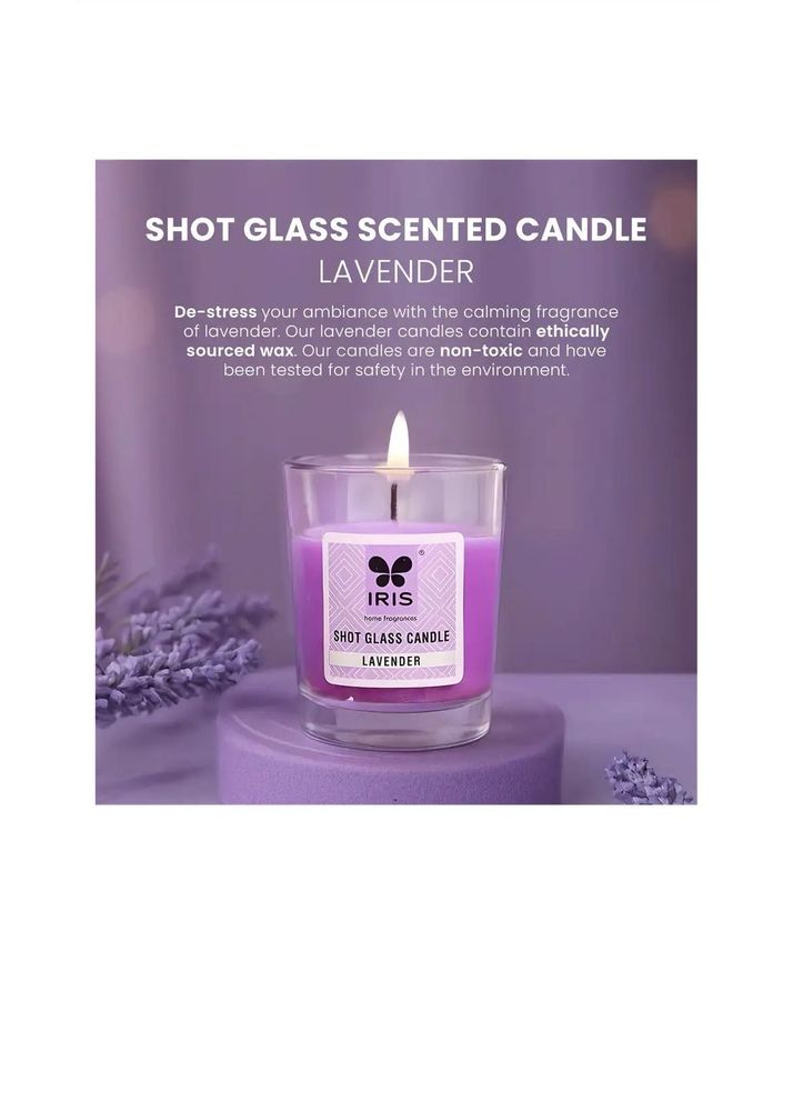 Iris Lavender Shot Glass Candle