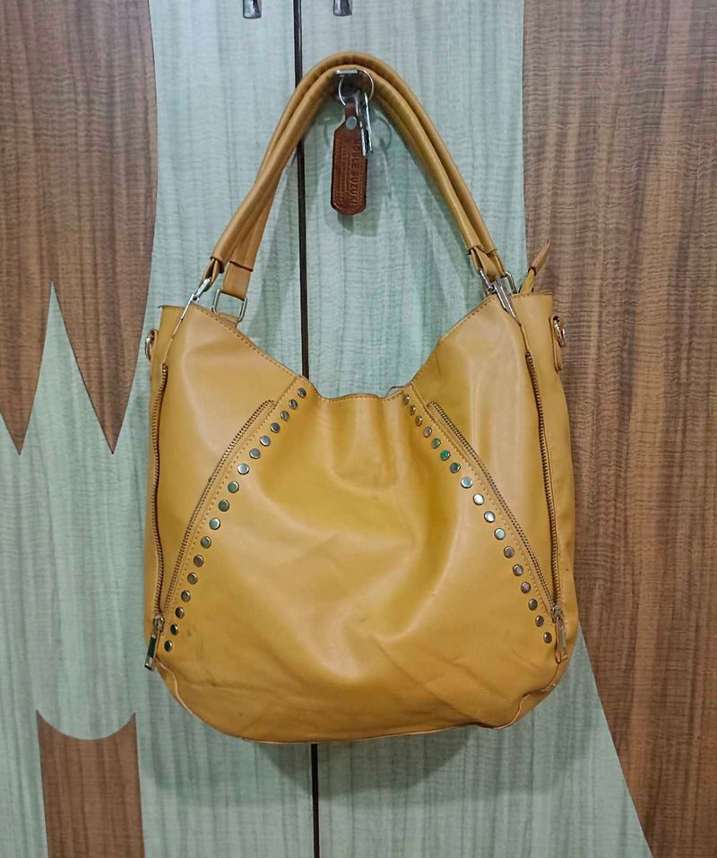Stylish Mustard Yellow Hobo Bag