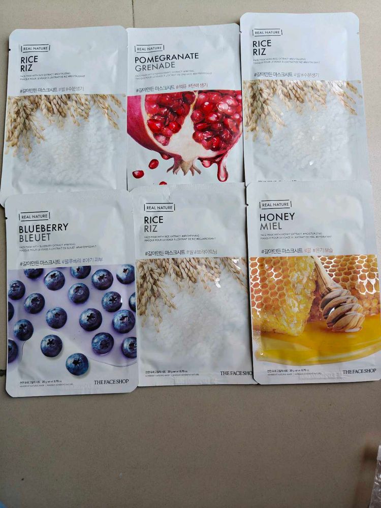 The Face Shop Real Nature sheet Masks Se