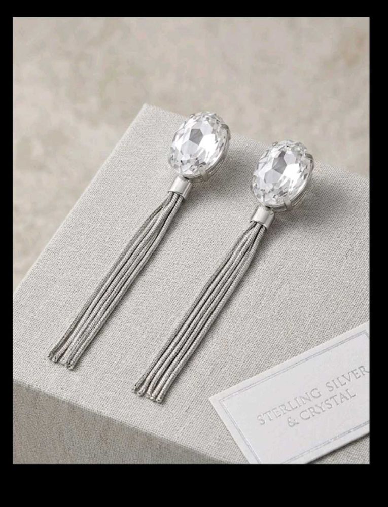 Elegant Drop Earrings with Crystals
