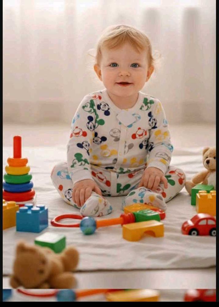 18-24 mnth Cute Mickey Mouse Baby Sleepsuit