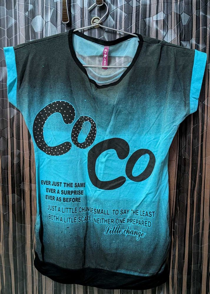 Stylish Blue Graphic Tee