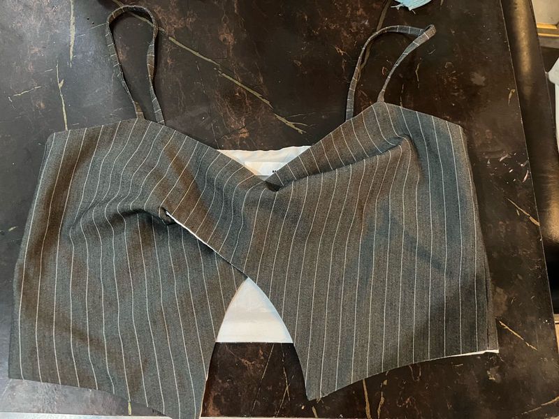 Pinstripe Crop Top