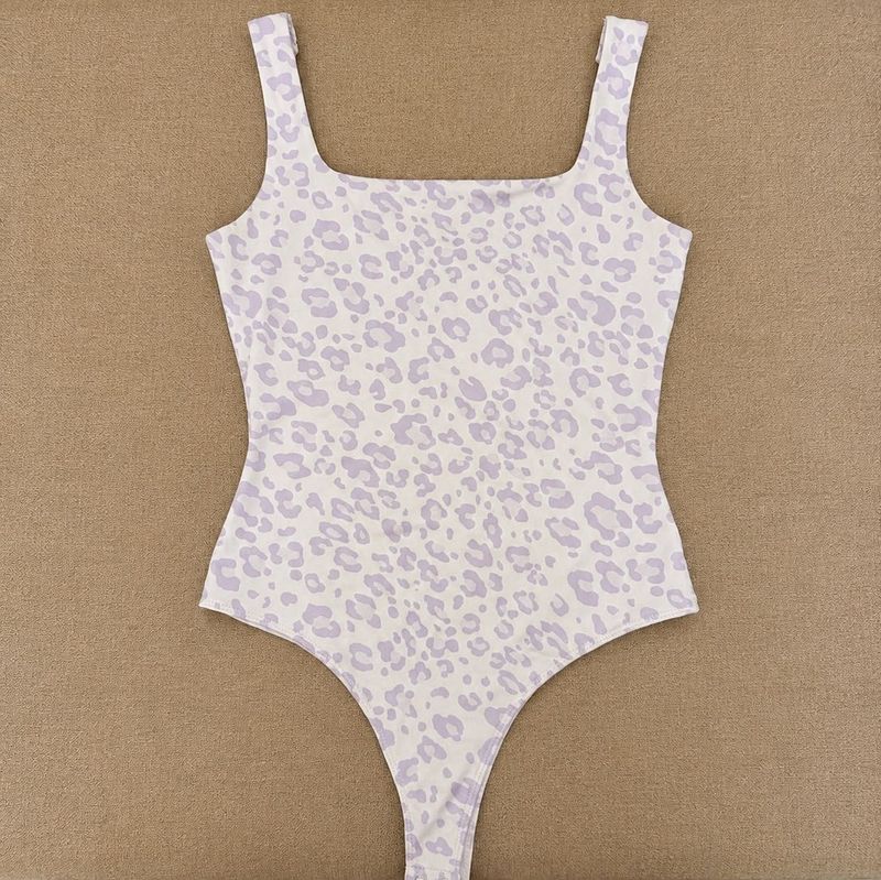 Leopard Print One-Piece Swimsuit