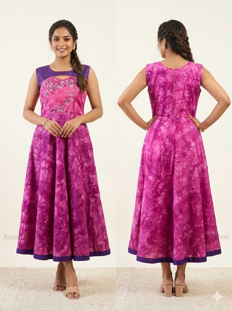 Stunning Magenta Ethnic Gown