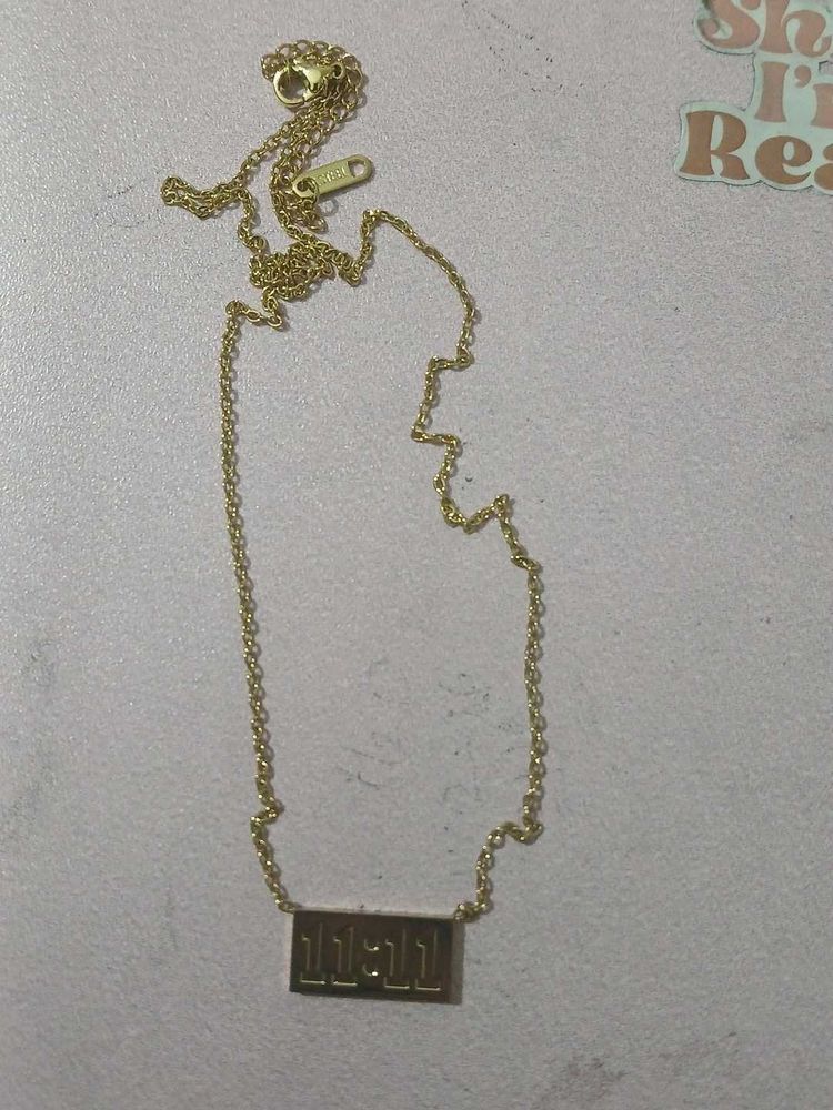 Golden "11:11" Pendant Necklace