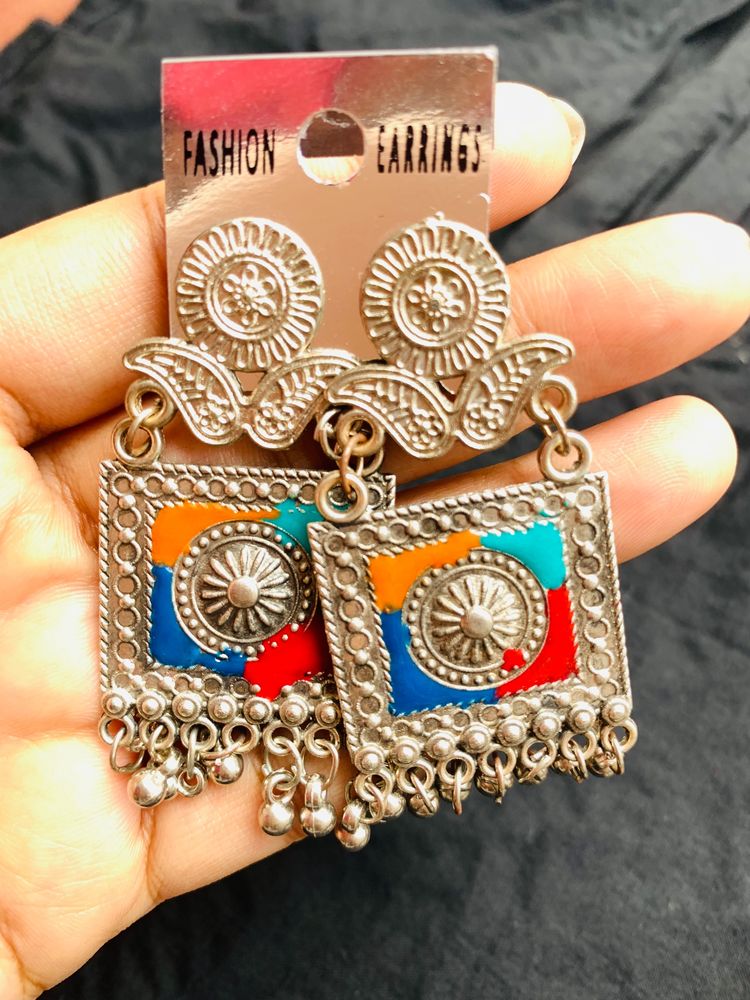 Brand new Combo of 3 matte oxidised earrings.