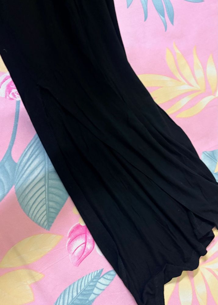 Black Maxi Dress with one side  Slits