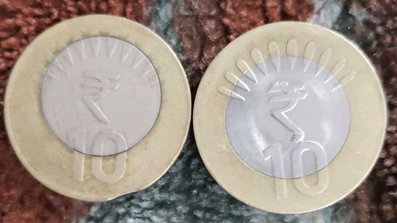 Error Coin ₹10 rs 2 Pcs - Collectibles